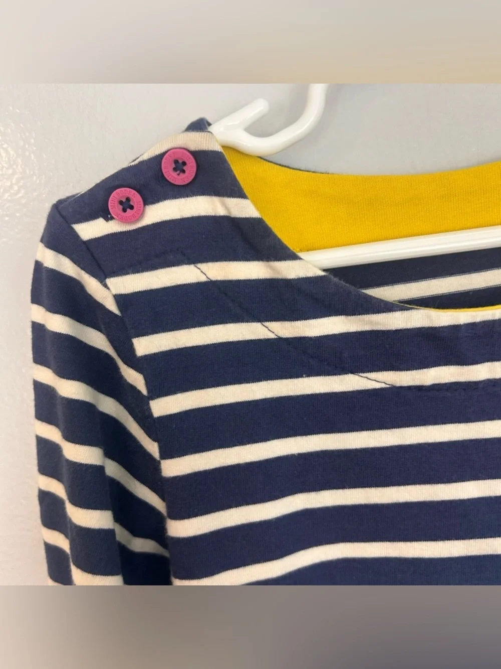 Mini Boden Blue Striped Owl Embroidered A-line Dress Youth Girls Size 5-6 Years